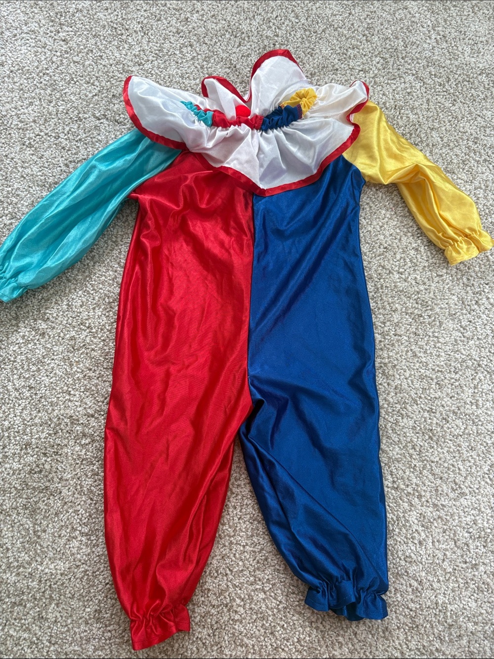 Kids Multicolor Clown One-Piece Costume Toddler - Picture 3 of 5